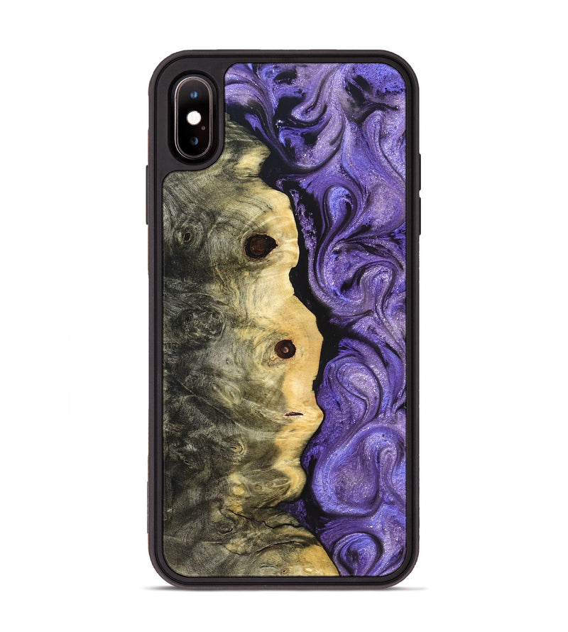 iPhone Xs Max Wood Phone Case - Ashanti (Purple, 822111)