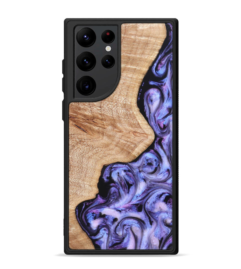Galaxy S22 Ultra Wood Phone Case - Duke (Purple, 822113)