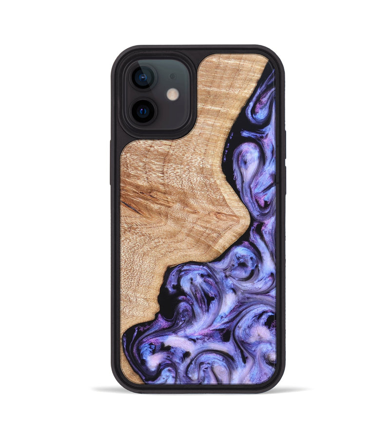 iPhone 12 Wood Phone Case - Duke (Purple, 822113)