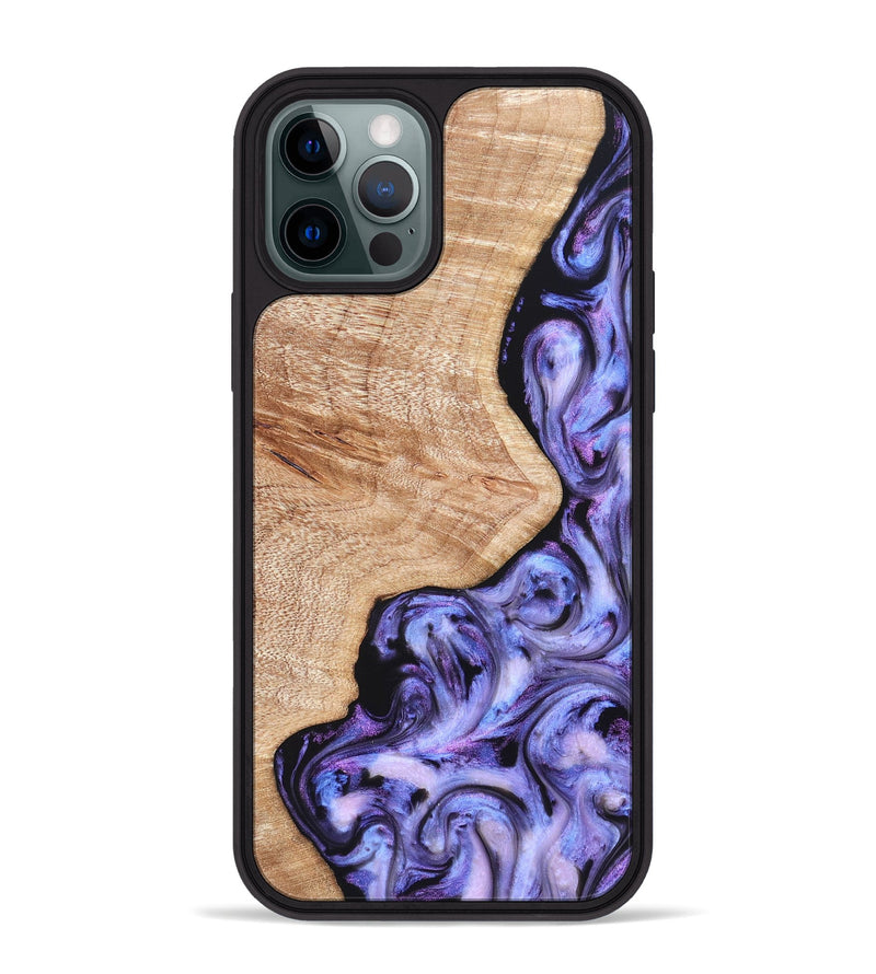 iPhone 12 Pro Max Wood Phone Case - Duke (Purple, 822113)