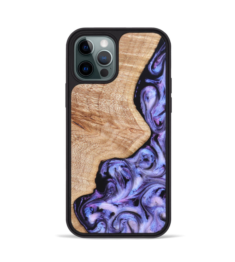 iPhone 12 Pro Wood Phone Case - Duke (Purple, 822113)