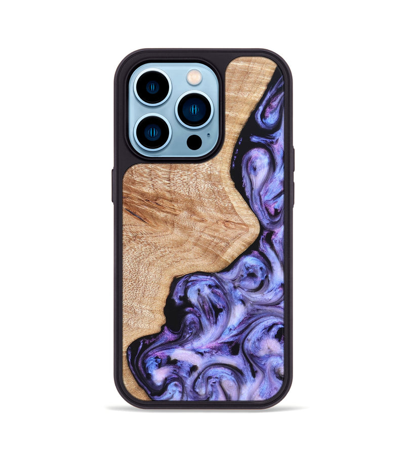 iPhone 14 Pro Wood Phone Case - Duke (Purple, 822113)