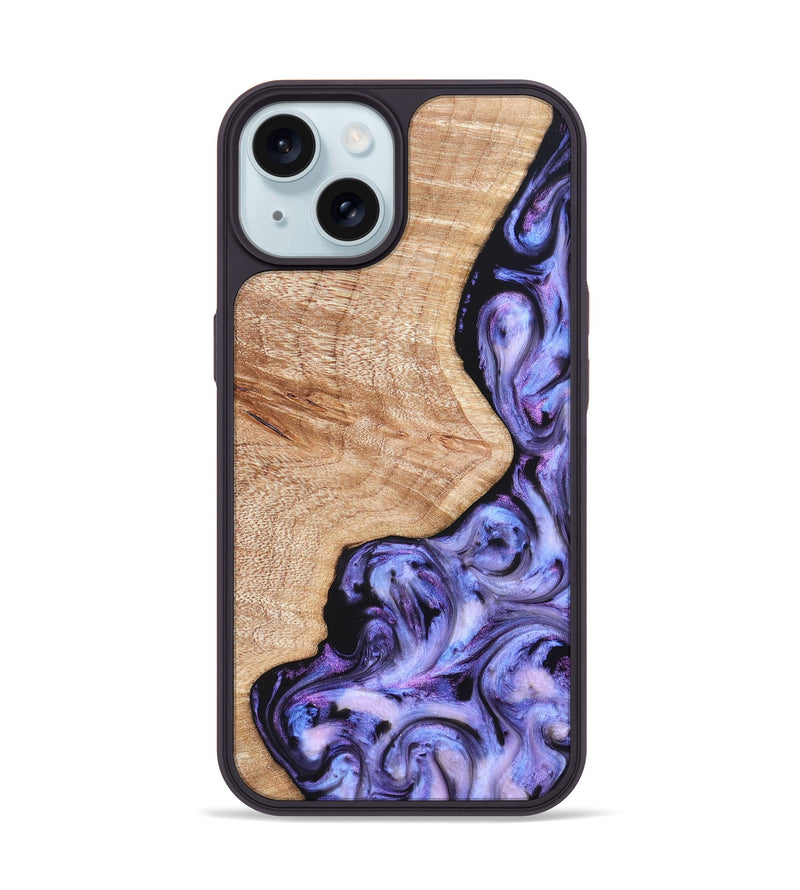 iPhone 15 Wood Phone Case - Duke (Purple, 822113)