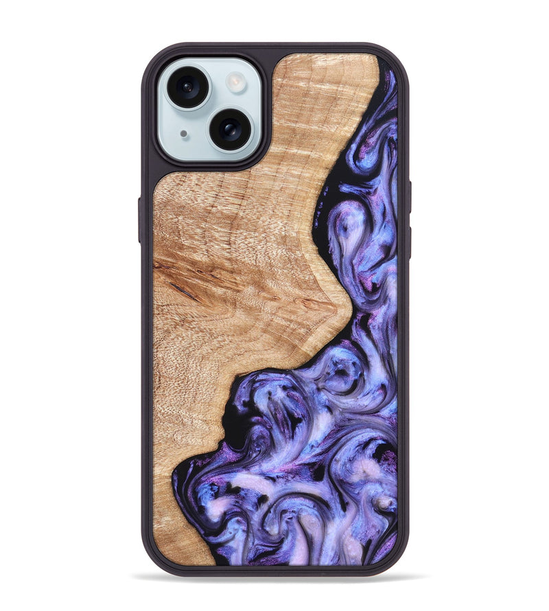 iPhone 15 Plus Wood Phone Case - Duke (Purple, 822113)