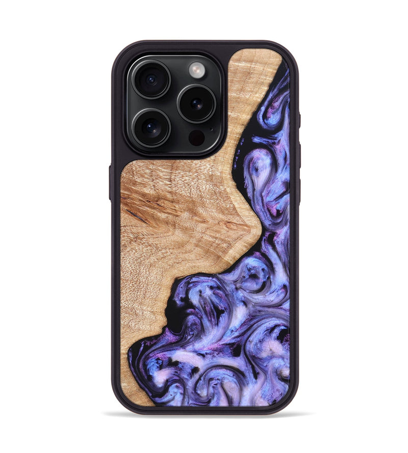 iPhone 15 Pro Wood Phone Case - Duke (Purple, 822113)