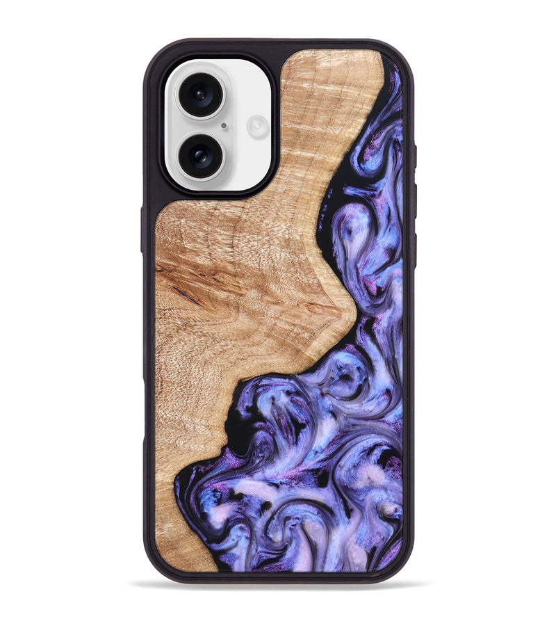 iPhone 16 Plus Wood Phone Case - Duke (Purple, 822113)