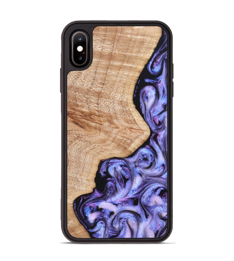 iPhone Xs Max Wood Phone Case - Duke (Purple, 822113)