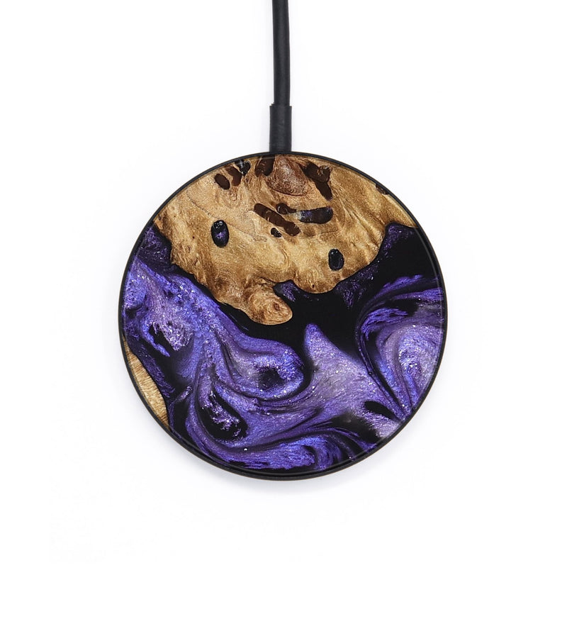 Circle Wood Wireless Charger - Cheryle (Purple, 822114)