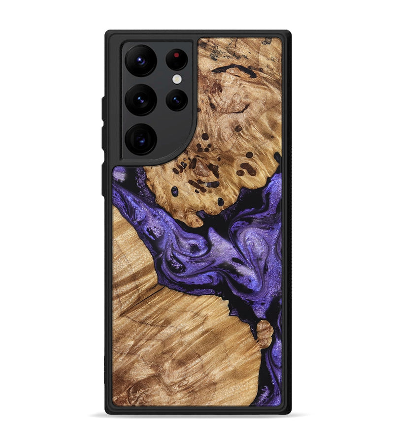 Galaxy S22 Ultra Wood Phone Case - Cheryle (Purple, 822114)