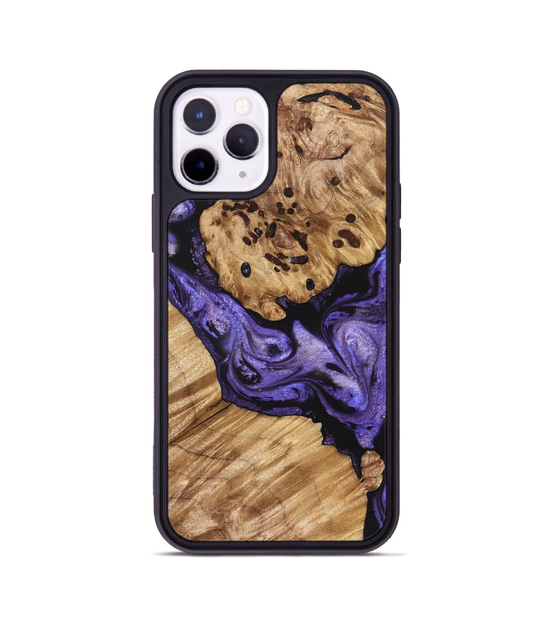 iPhone 11 Pro Wood Phone Case - Cheryle (Purple, 822114)