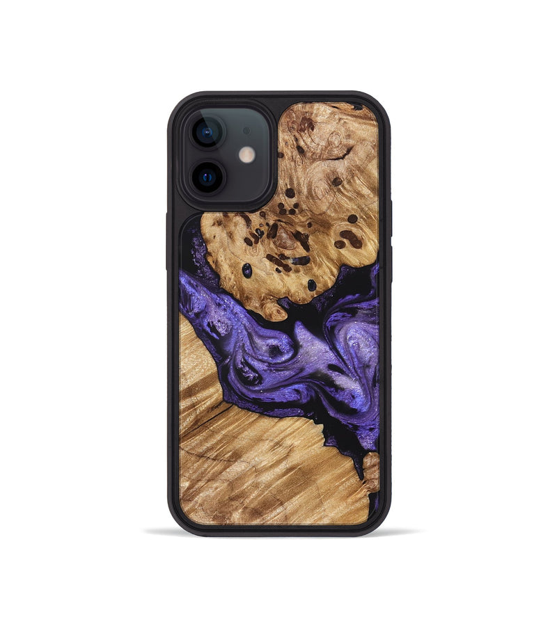 iPhone 12 mini Wood Phone Case - Cheryle (Purple, 822114)