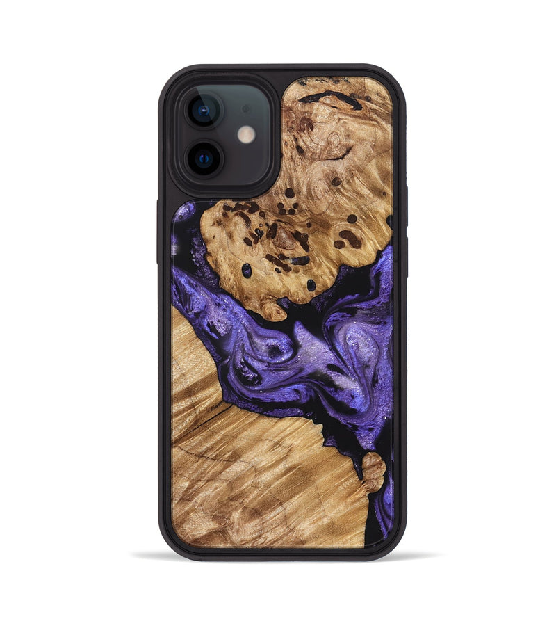 iPhone 12 Wood Phone Case - Cheryle (Purple, 822114)