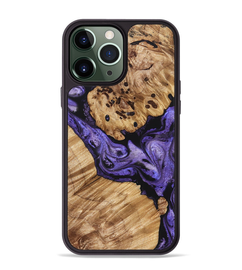 iPhone 13 Pro Max Wood Phone Case - Cheryle (Purple, 822114)