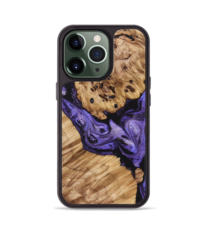 iPhone 13 Pro Wood Phone Case - Cheryle (Purple, 822114)