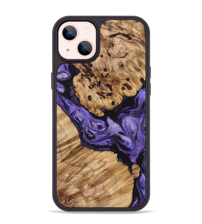 iPhone 14 Plus Wood Phone Case - Cheryle (Purple, 822114)