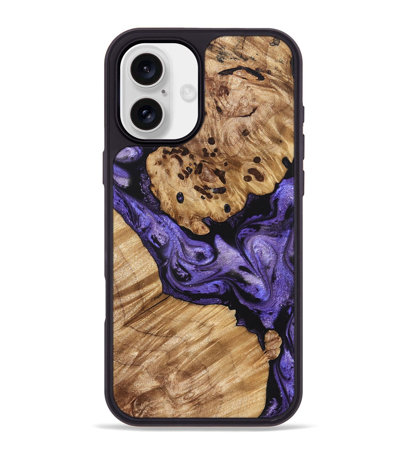 iPhone 16 Plus Wood Phone Case - Cheryle (Purple, 822114)