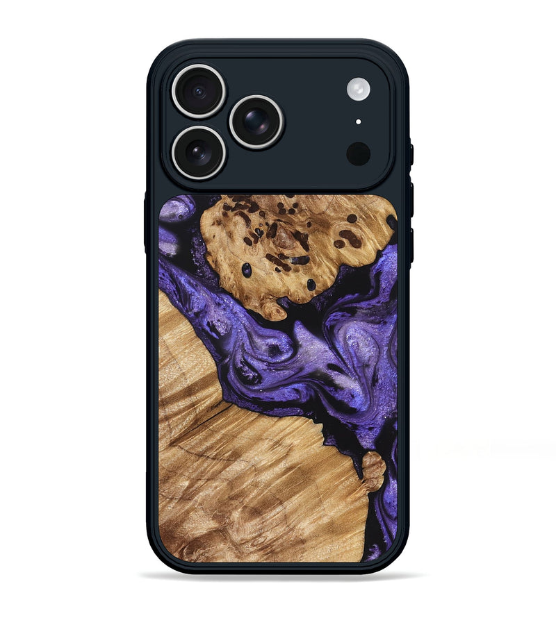 iPhone 17 Pro Max Wood Phone Case - Cheryle (Purple, 822114)
