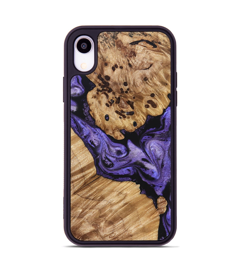 iPhone Xr Wood Phone Case - Cheryle (Purple, 822114)