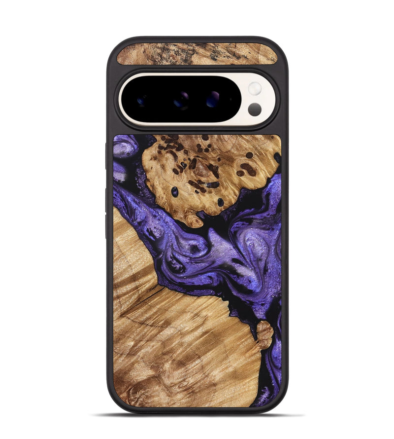 Pixel 9 Wood Phone Case - Cheryle (Purple, 822114)