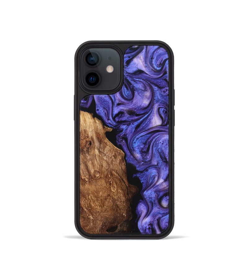 iPhone 12 mini Wood Phone Case - Giana (Purple, 822115)