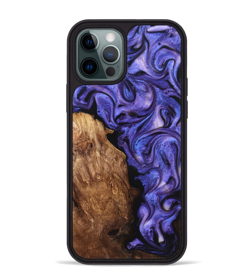 iPhone 12 Pro Max Wood Phone Case - Giana (Purple, 822115)