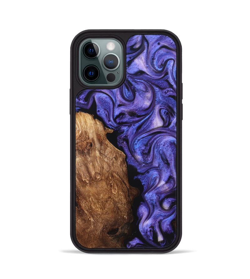 iPhone 12 Pro Wood Phone Case - Giana (Purple, 822115)