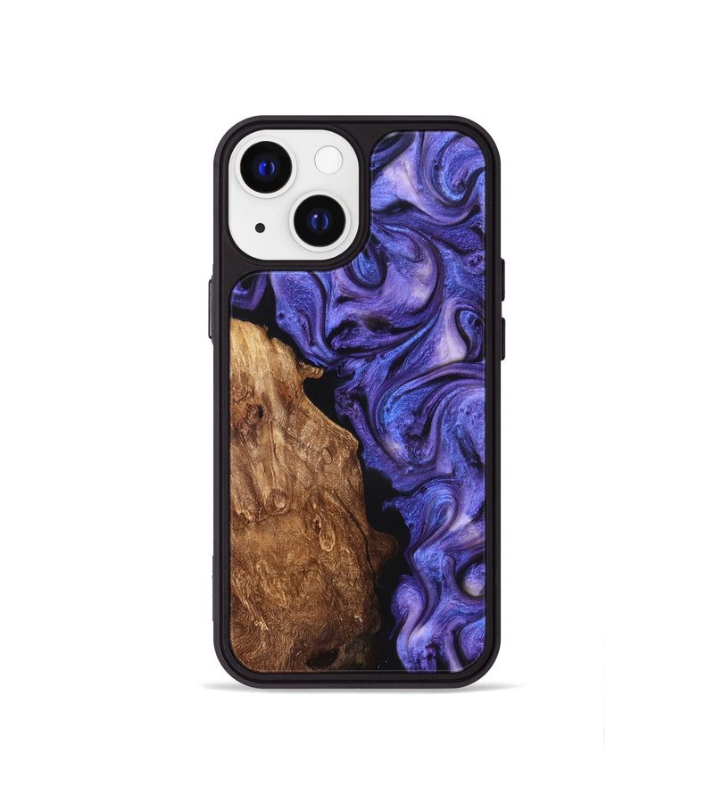 iPhone 13 mini Wood Phone Case - Giana (Purple, 822115)