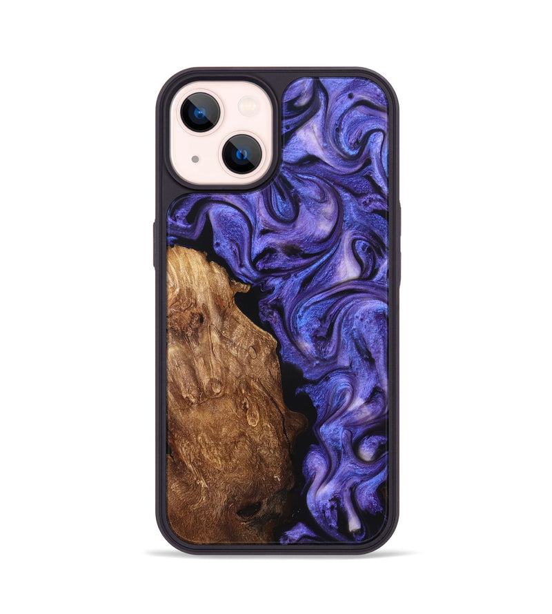 iPhone 14 Wood Phone Case - Giana (Purple, 822115)