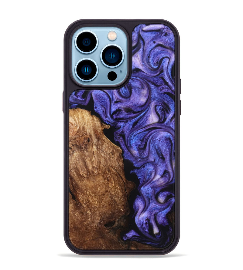 iPhone 14 Pro Max Wood Phone Case - Giana (Purple, 822115)