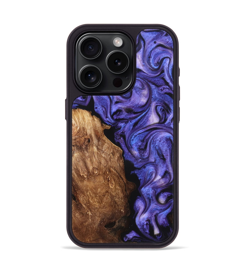 iPhone 15 Pro Wood Phone Case - Giana (Purple, 822115)