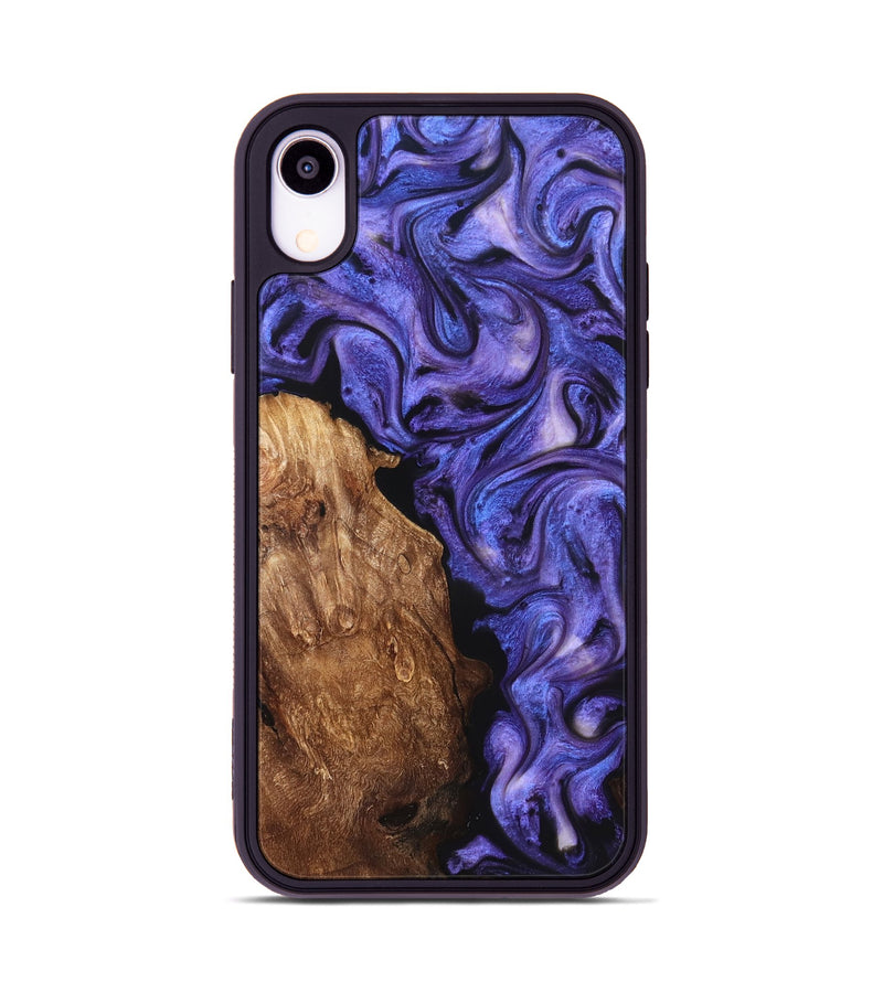 iPhone Xr Wood Phone Case - Giana (Purple, 822115)