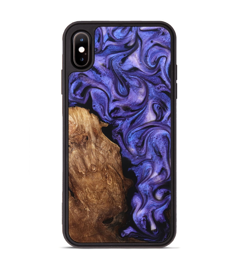 iPhone Xs Max Wood Phone Case - Giana (Purple, 822115)