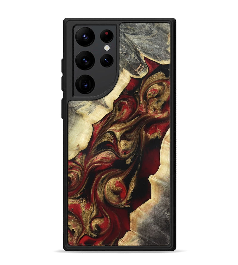 Galaxy S22 Ultra Wood Phone Case - Carrol (Red, 822116)