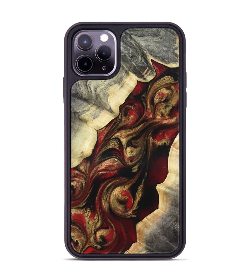 iPhone 11 Pro Max Wood Phone Case - Carrol (Red, 822116)