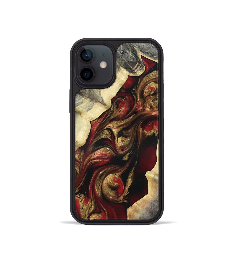 iPhone 12 mini Wood Phone Case - Carrol (Red, 822116)