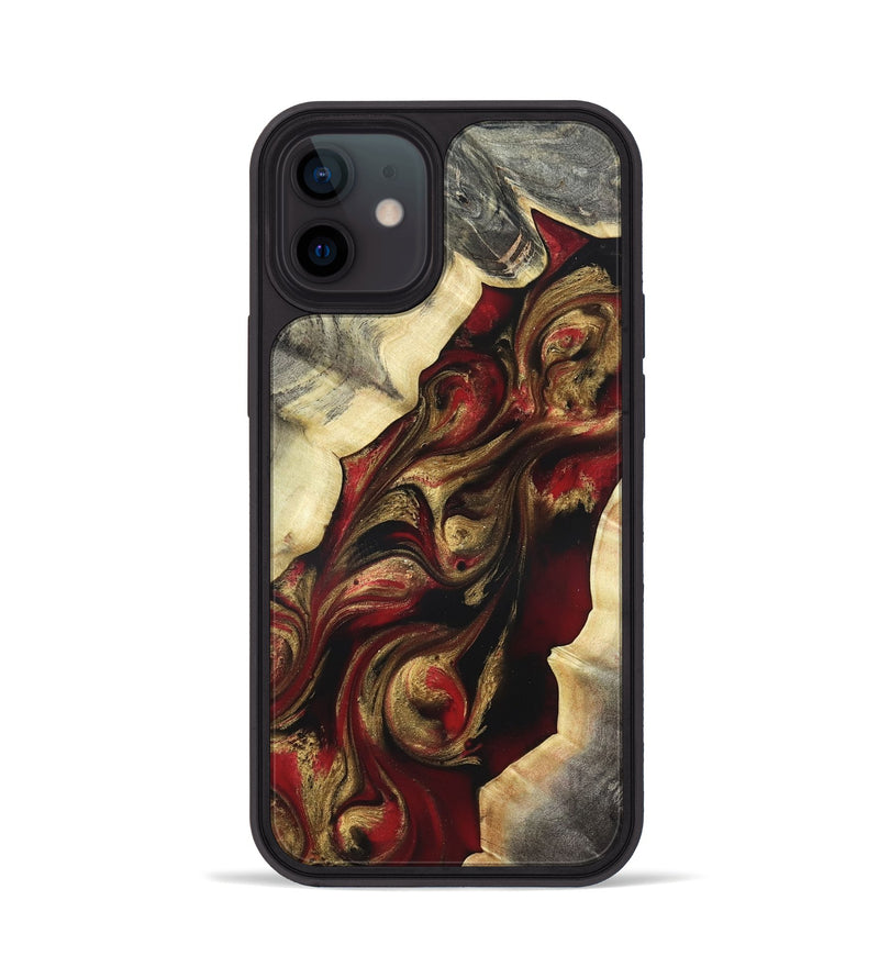 iPhone 12 Wood Phone Case - Carrol (Red, 822116)