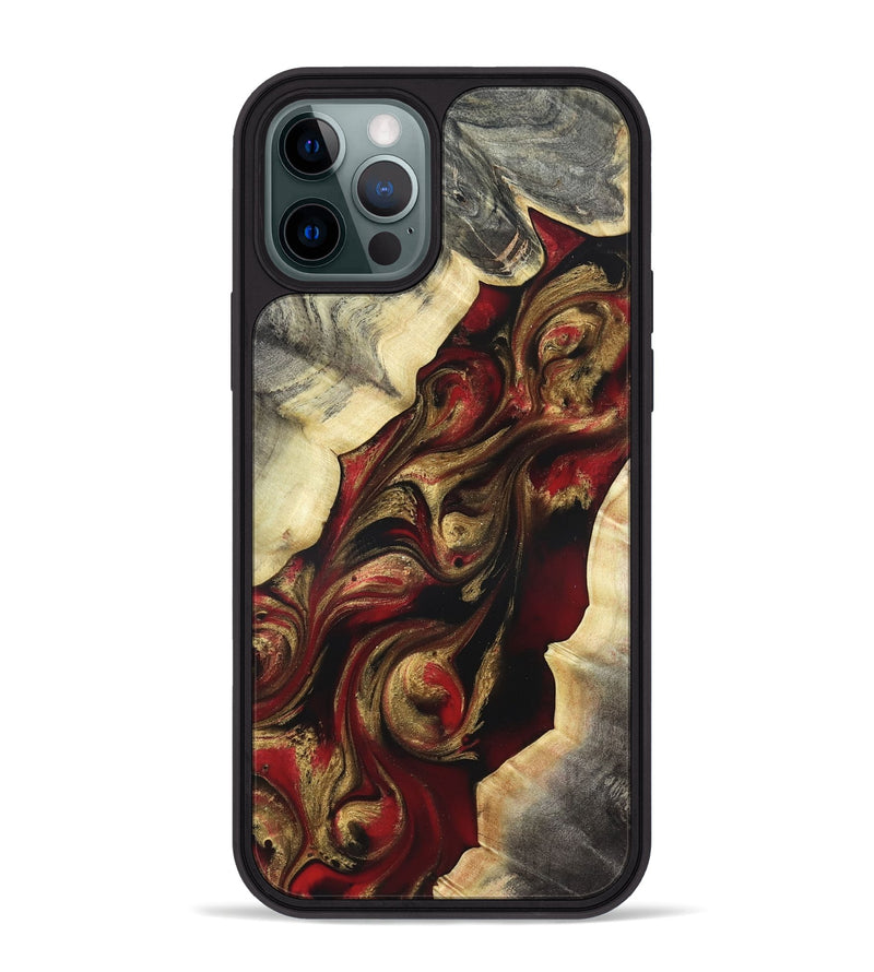 iPhone 12 Pro Max Wood Phone Case - Carrol (Red, 822116)