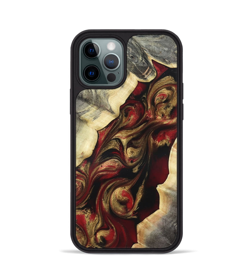 iPhone 12 Pro Wood Phone Case - Carrol (Red, 822116)