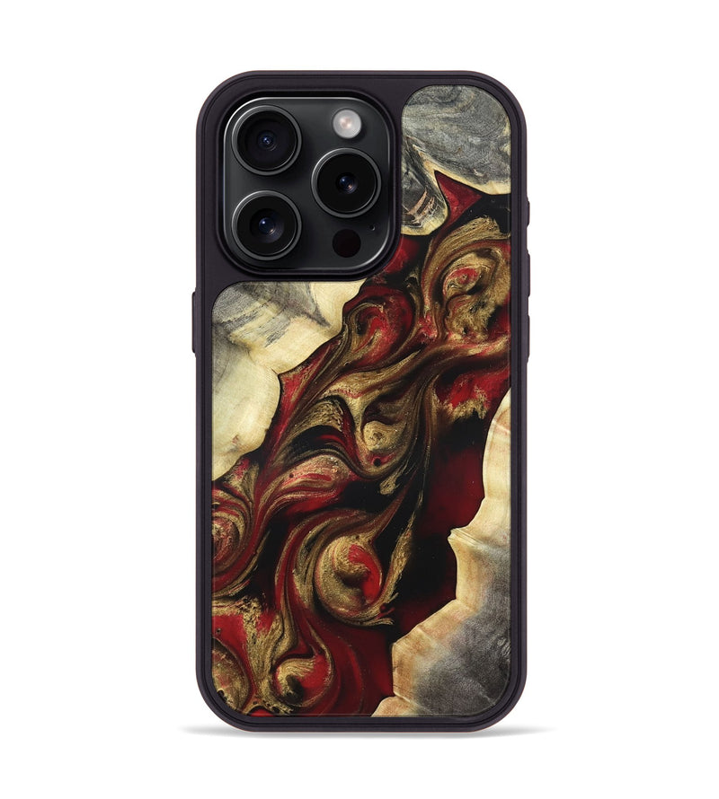 iPhone 15 Pro Wood Phone Case - Carrol (Red, 822116)