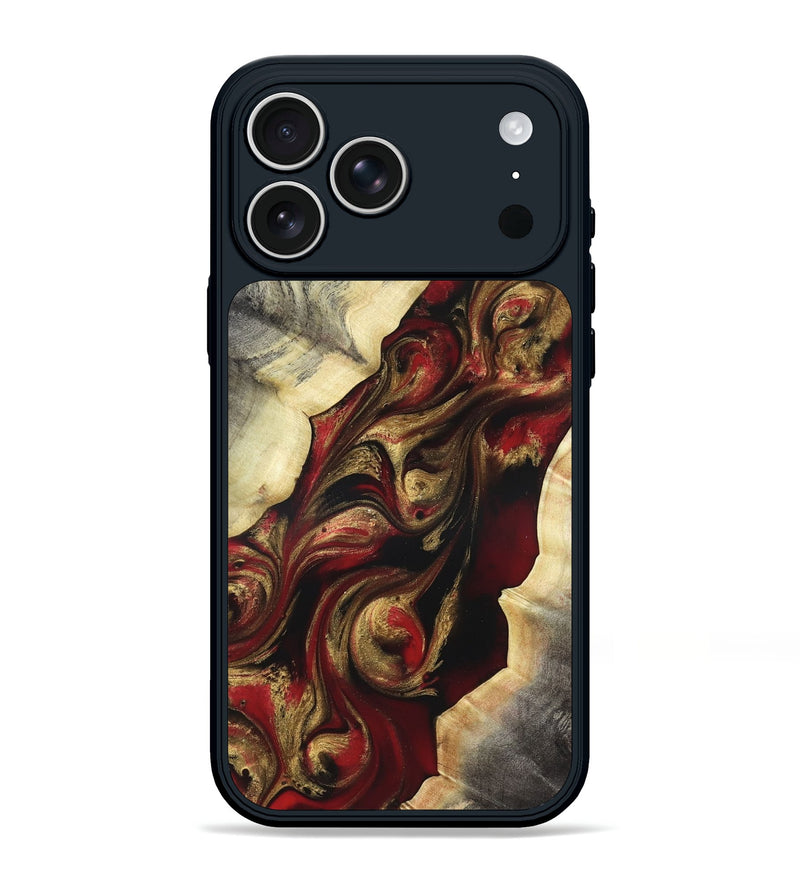 iPhone 17 Pro Max Wood Phone Case - Carrol (Red, 822116)