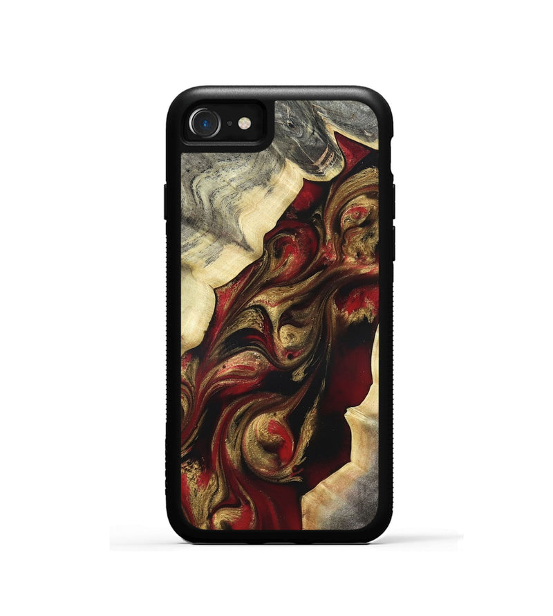 iPhone SE Wood Phone Case - Carrol (Red, 822116)