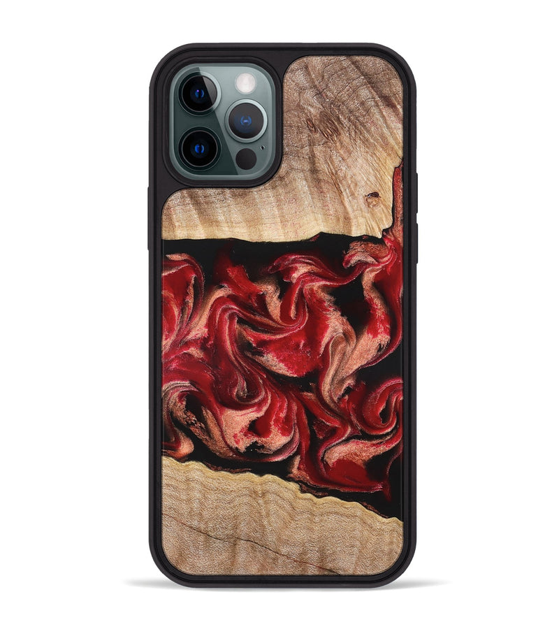 iPhone 12 Pro Max Wood Phone Case - Dolly (Red, 822117)