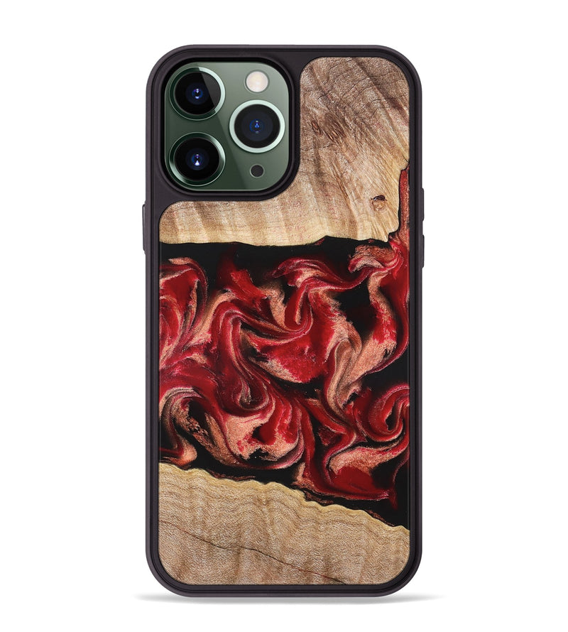 iPhone 13 Pro Max Wood Phone Case - Dolly (Red, 822117)