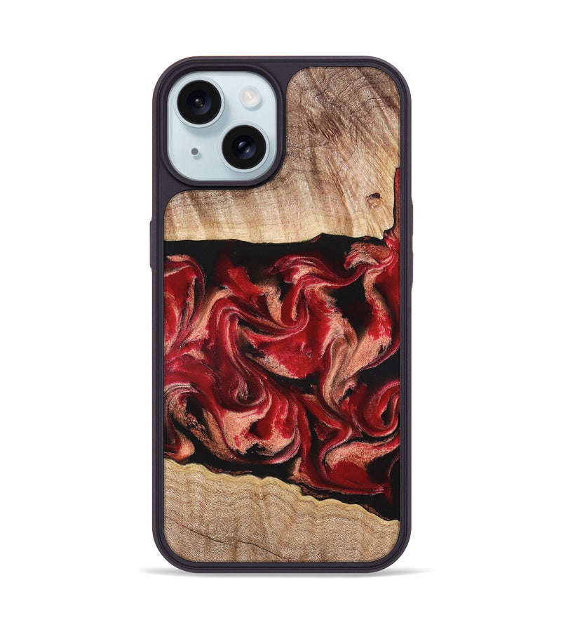 iPhone 15 Wood Phone Case - Dolly (Red, 822117)