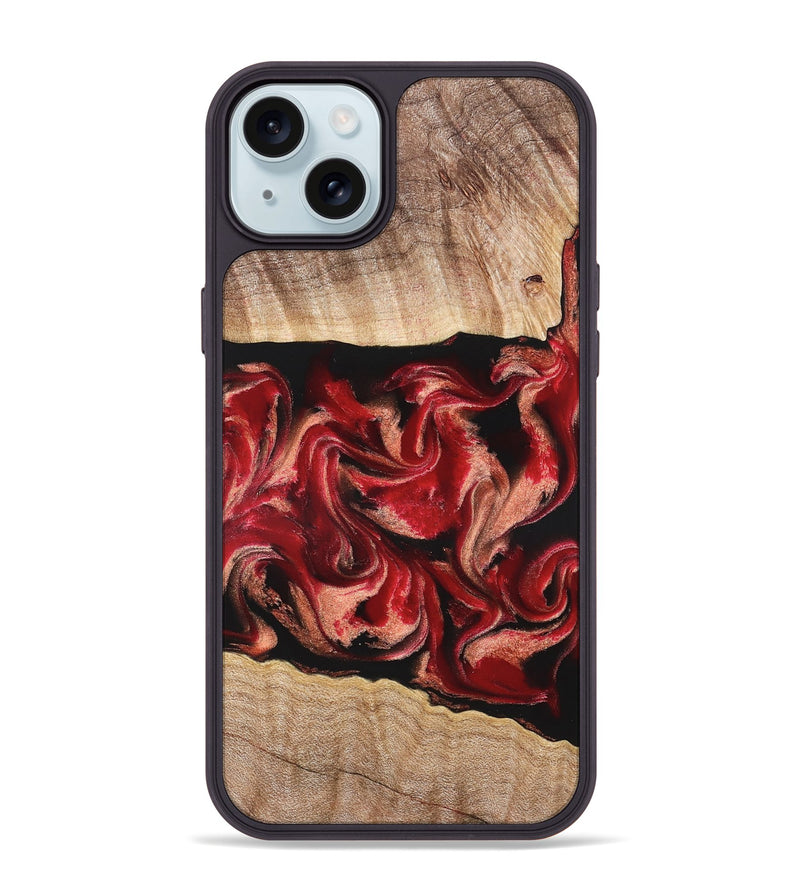 iPhone 15 Plus Wood Phone Case - Dolly (Red, 822117)