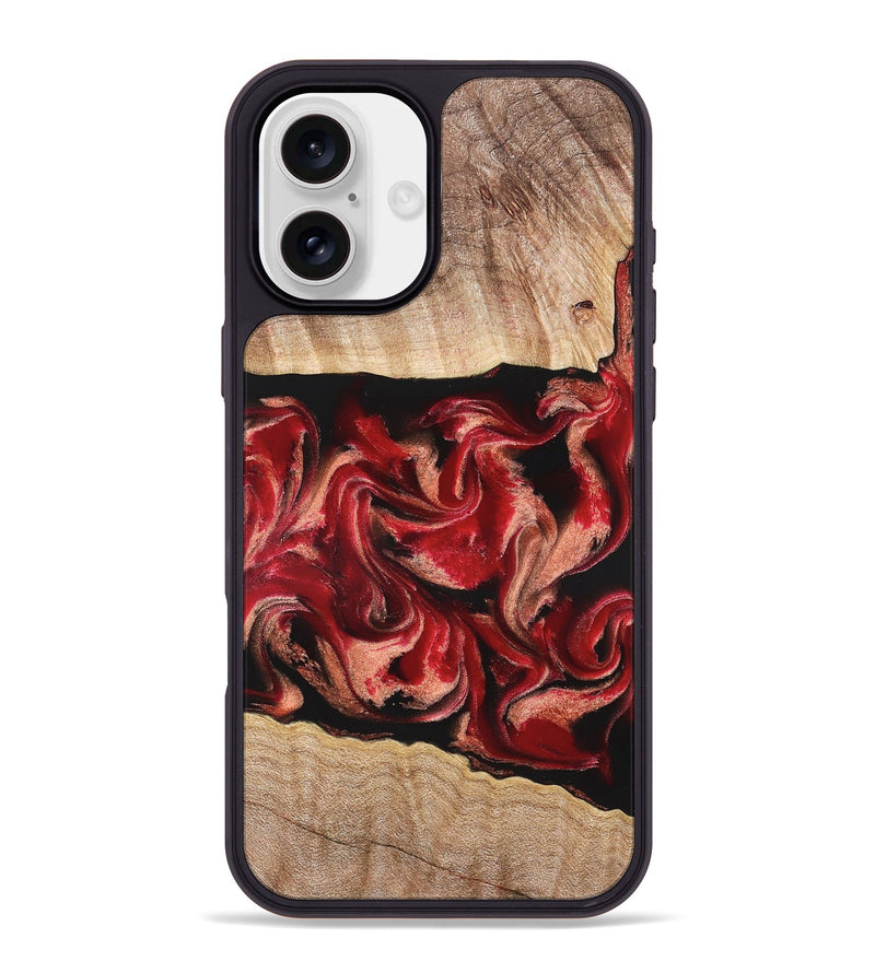 iPhone 16 Plus Wood Phone Case - Dolly (Red, 822117)