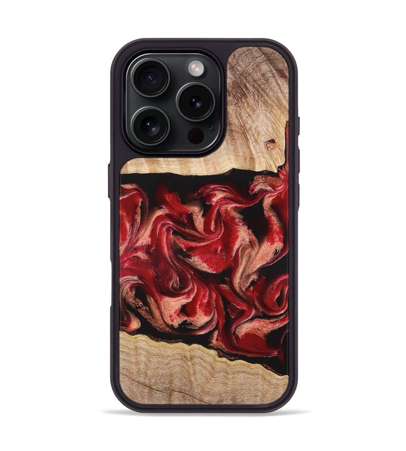 iPhone 16 Pro Wood Phone Case - Dolly (Red, 822117)