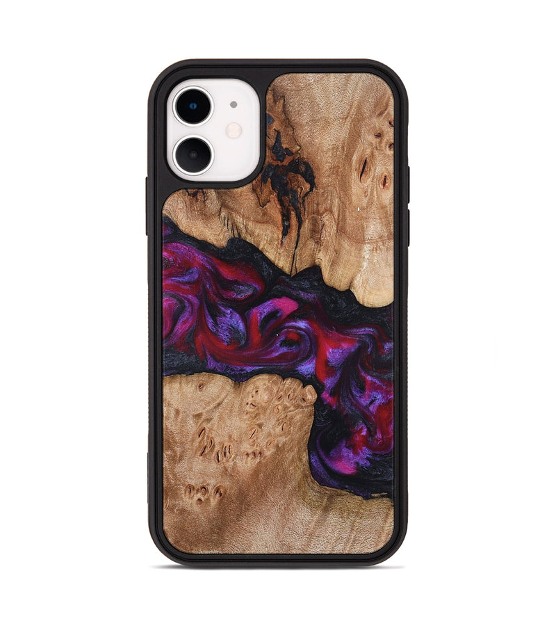 iPhone 11 Wood Phone Case - Beryl (Red, 822118)