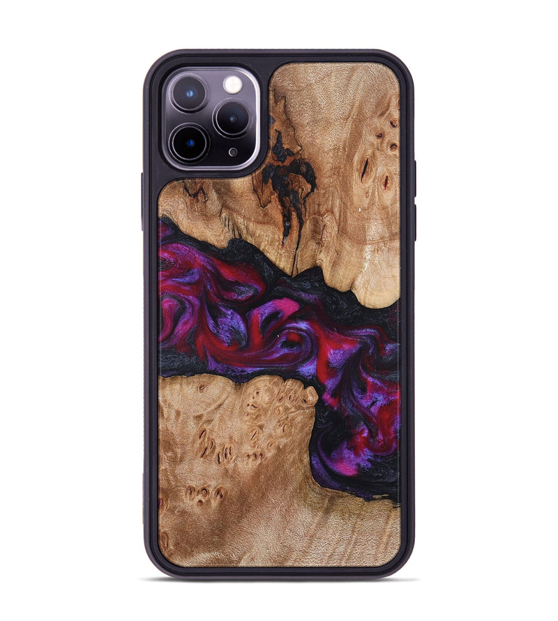 iPhone 11 Pro Max Wood Phone Case - Beryl (Red, 822118)