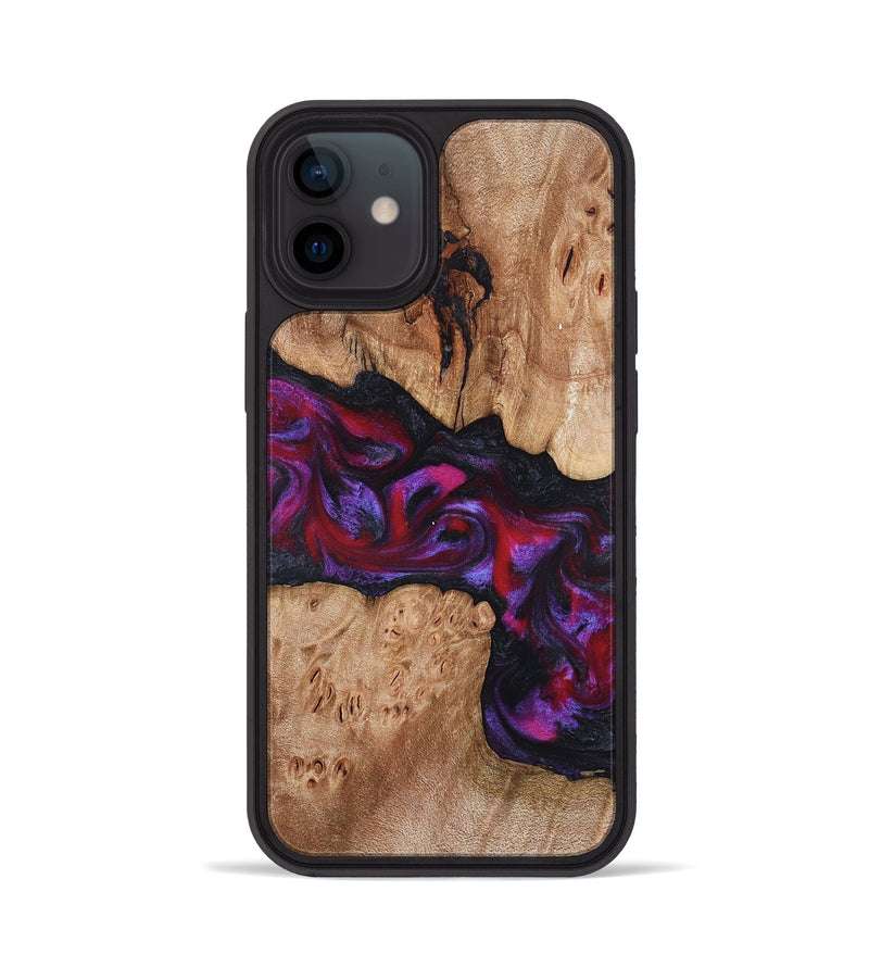 iPhone 12 Wood Phone Case - Beryl (Red, 822118)